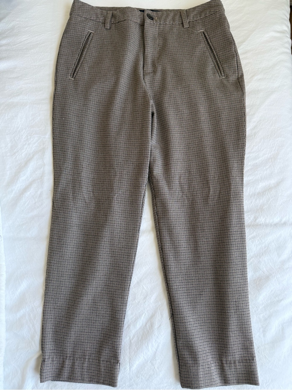 Tommy Hilfiger Women Tailored Check Flat-Front Pants - Brown